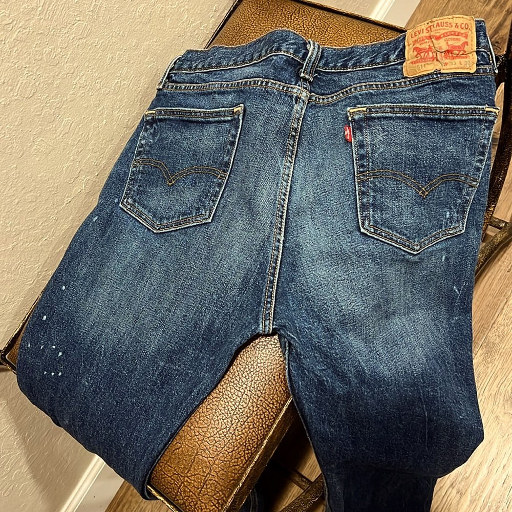 Like New Classic Men’s Vintage 511 Levi’s Spot Painted Distressed Jeans!